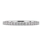 Silver Crystal Luxe Band Ring