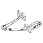 Silver Flutter Crystal Ring