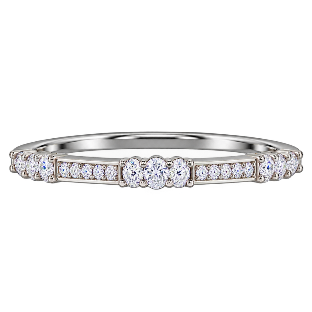 Silver Twin Radiance Ring