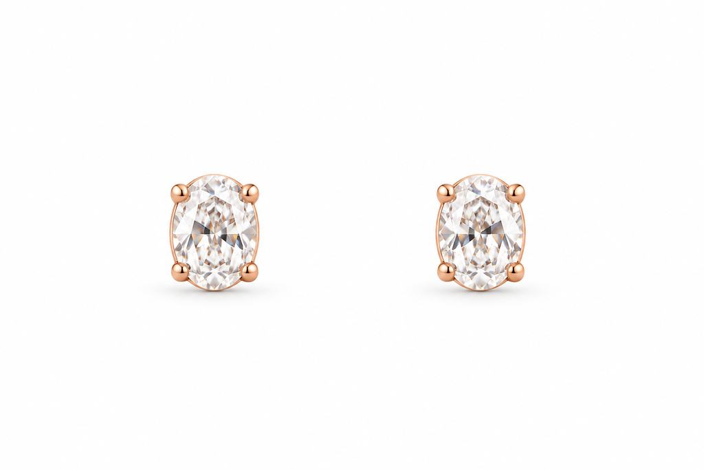 Rosé Solitaire Studs
