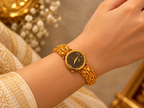 Raga Titan  Heritage Peacock Gold-Tone Bracelet Watch