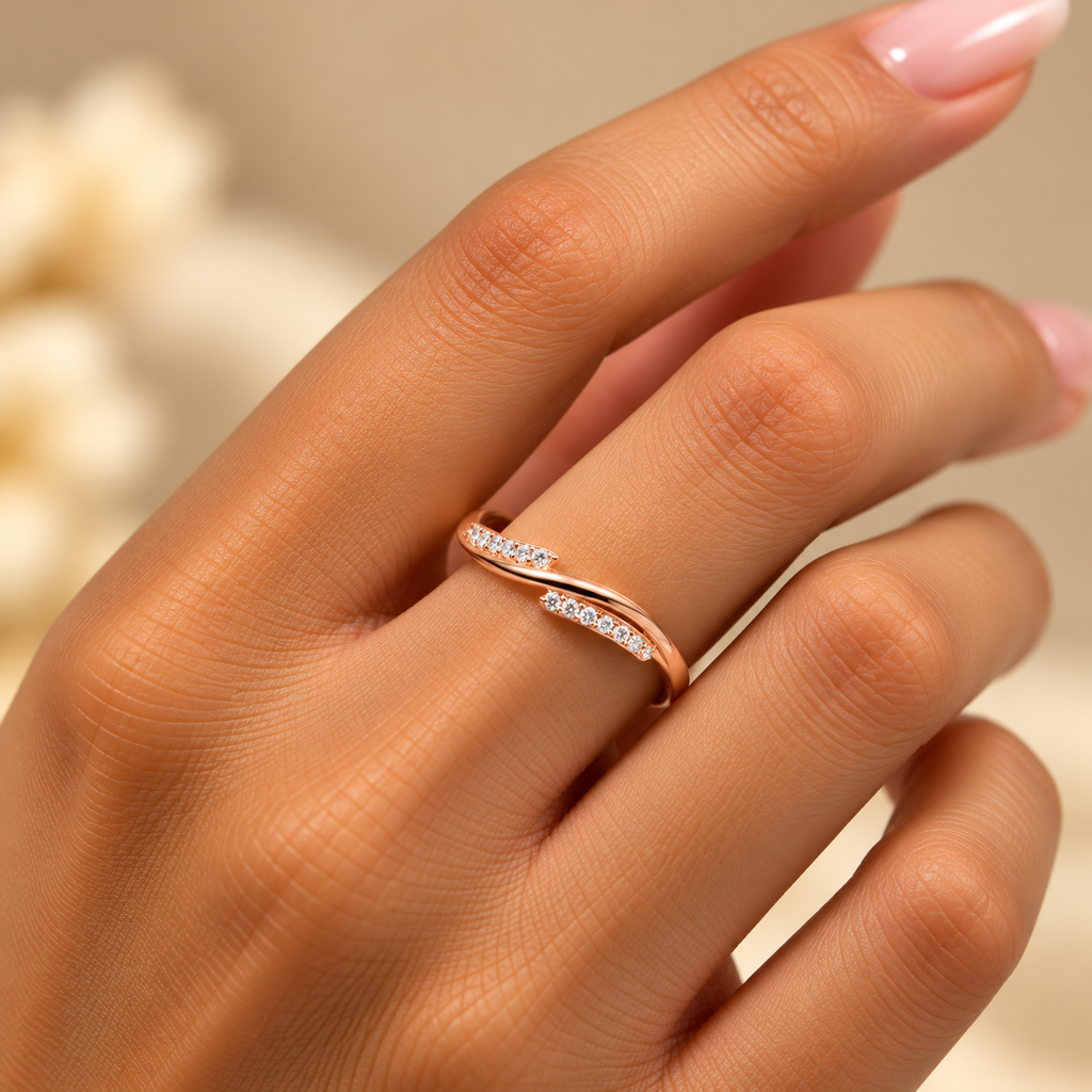 Rosé Gleamline Slim Ring