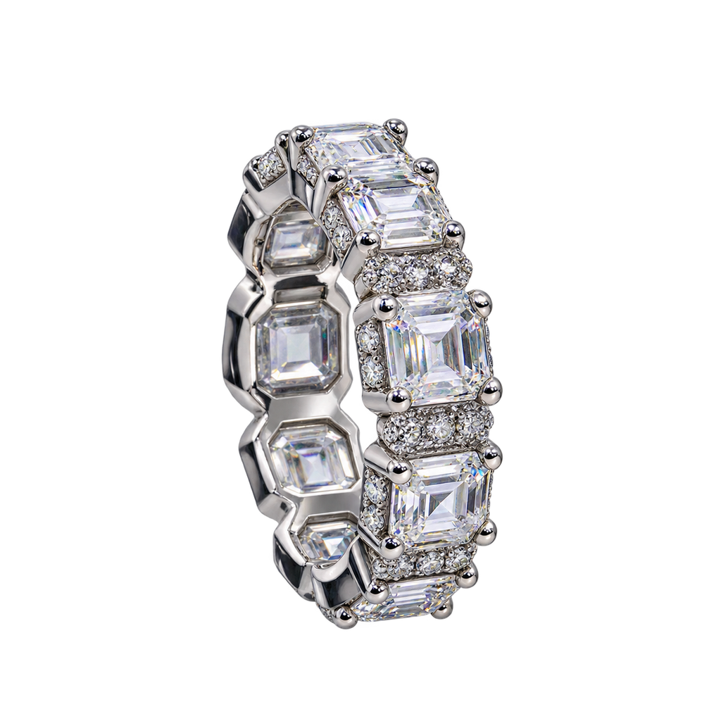 Silver Crystal Régence Ring