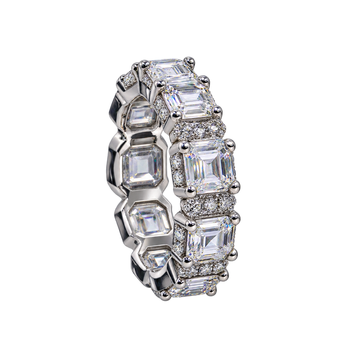 Silver Crystal Régence Ring