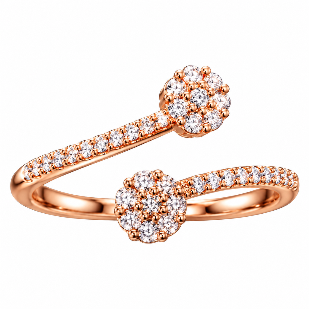 Rosé Twin Spark Ring