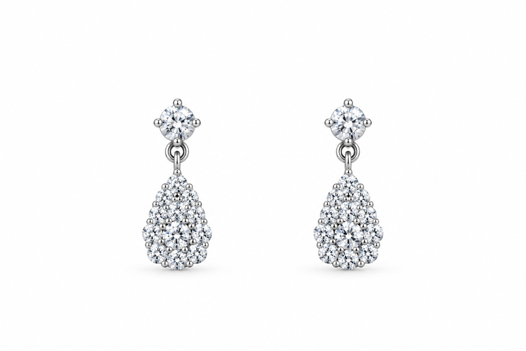 Silver Teardrop Grace Earrings