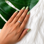 Silver Crystal Flowerlet Ring