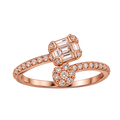 Silver Petal Twinlight Ring