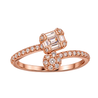 Silver Petal Twinlight Ring