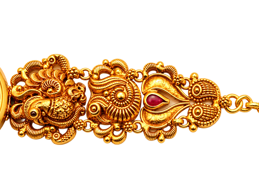 Raga Titan Royal Peacock Gold-Tone Bracelet Watch – Pink Dial