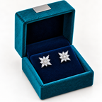 Silver Celeste Starburst Crystal Stud Earrings