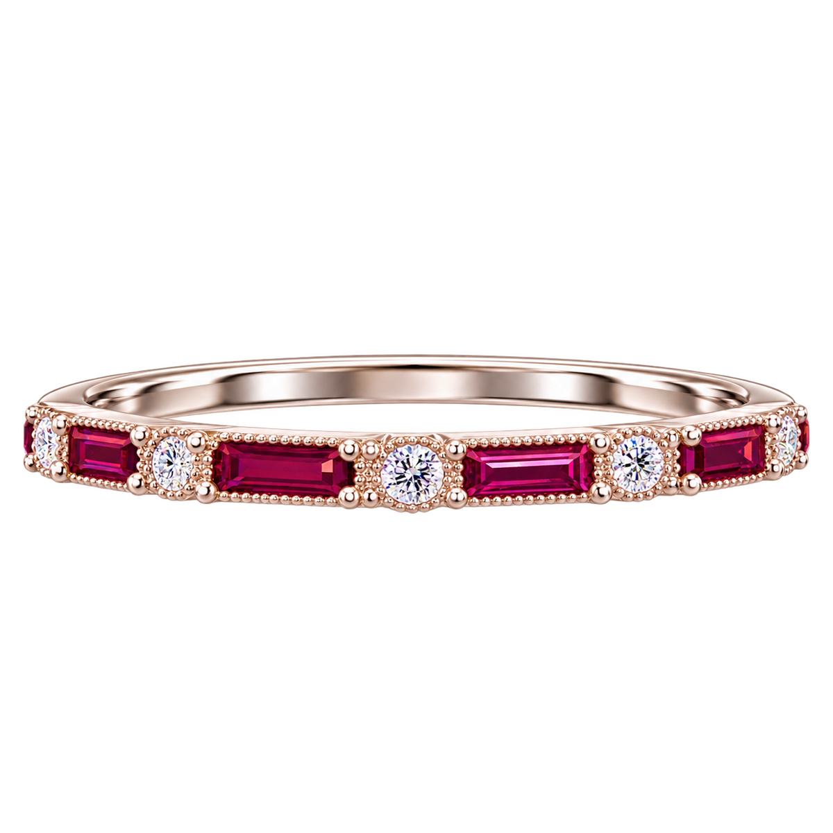 Silver Blush Luxe Band Ring