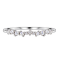 Silver Celestine Arc Ring