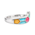 Silver Pastel Prism Ring