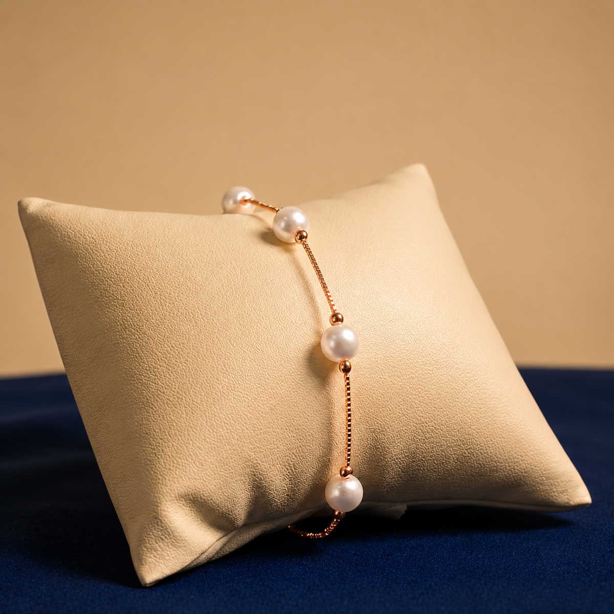 Rose Gold Aurelle Pearl Bracelet