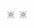 Silver Celeste Starburst Crystal Stud Earrings