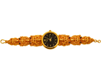 Raga Titan Rudra Heritage Black Dial Gold-Tone Watch