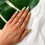 Silver Pink Opal Ring