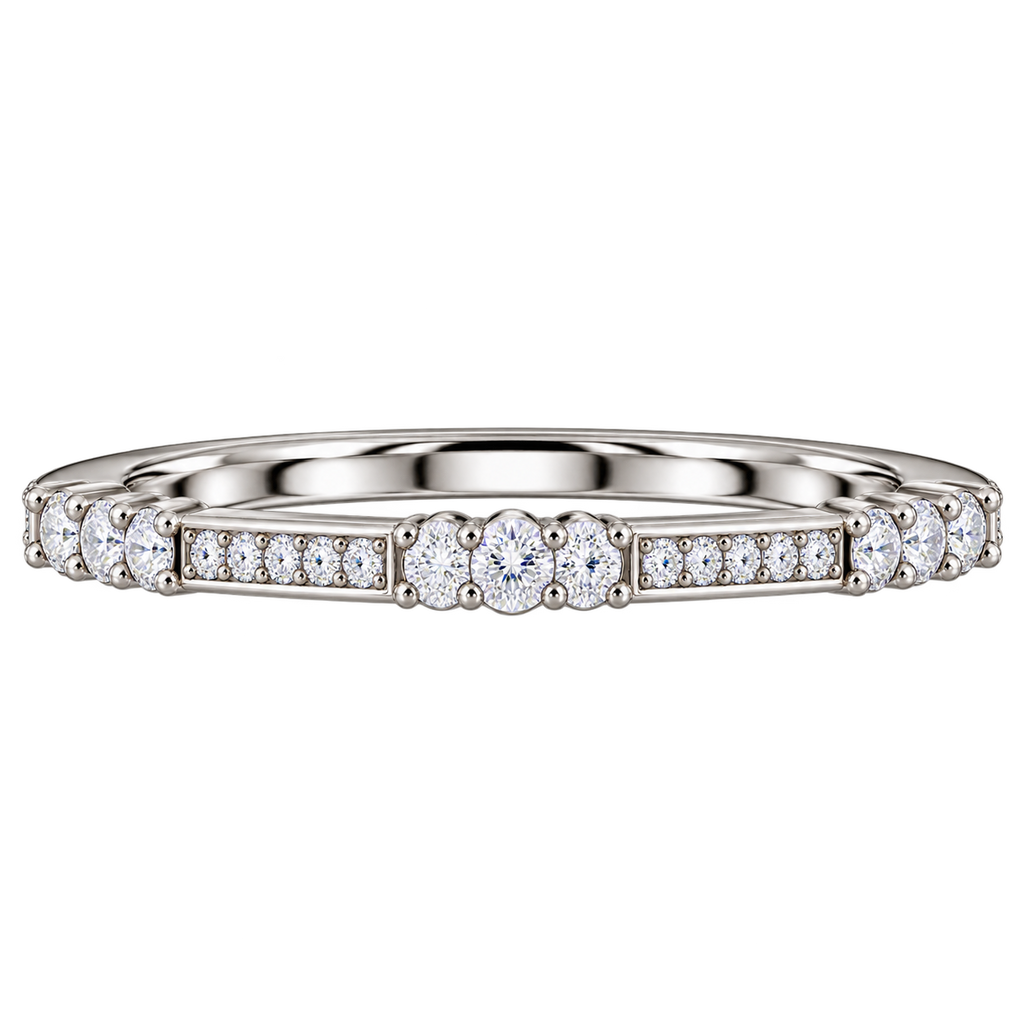 Silver Gleaming Curve Ring